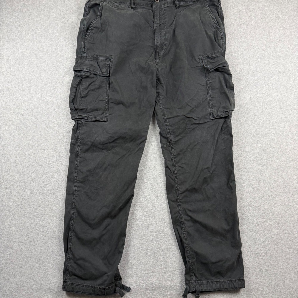 American Eagle Cargo Pants Mens 38x34 Black Flex Straight Leg Utility Pocket
